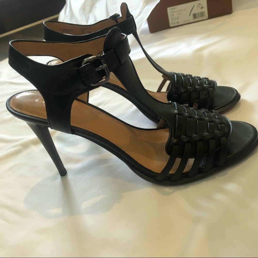 ✨SOLD‼️✨Coach heels 👠 in black 9 1/2 - Picture 2 of 8